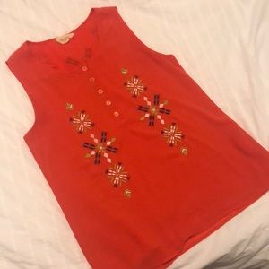 Orange tank top - easy to dress up or down